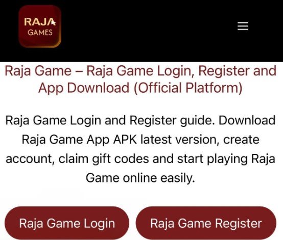 Raja Game Login and Winning Mindset
